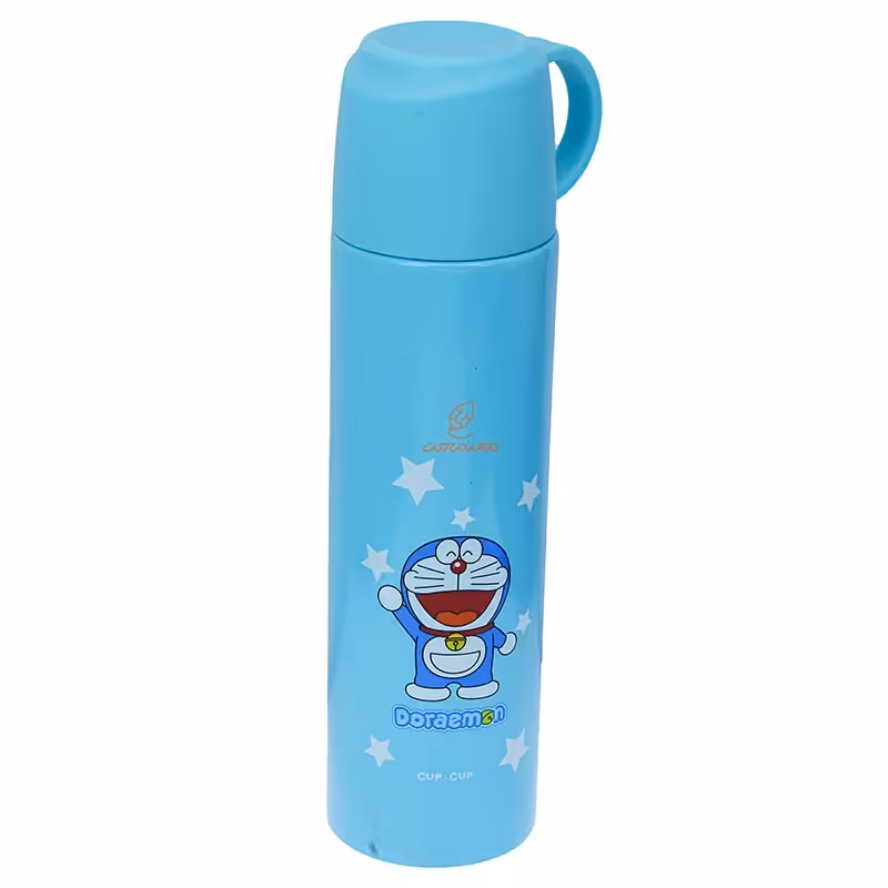 فلاسک 500 میل لیوان دار 606 آبی طرح گربه