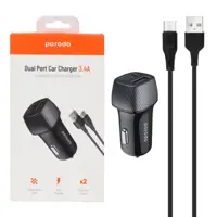 شارژر فندکی پرودو مدل PD-34CCV2M-BK
