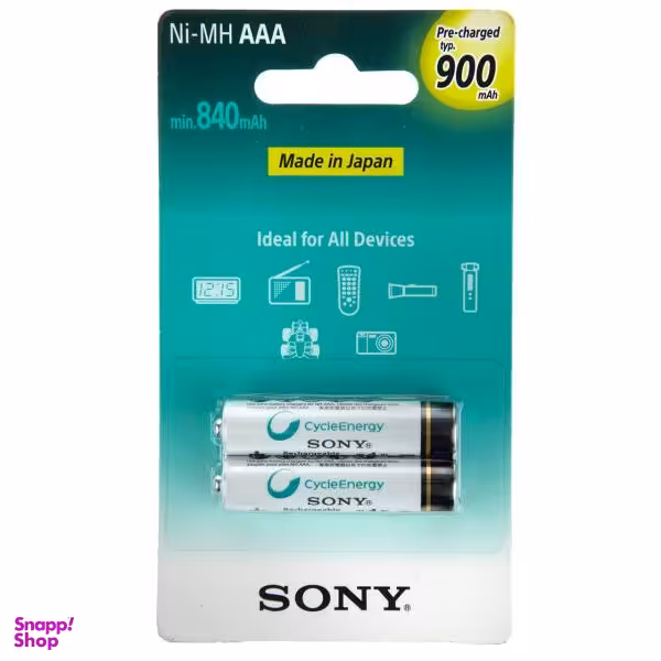 باتری نیم‌ قلمی قابل‌ شارژ سونی مدل NH-AAA-B2GN بسته‌ 2 عددی