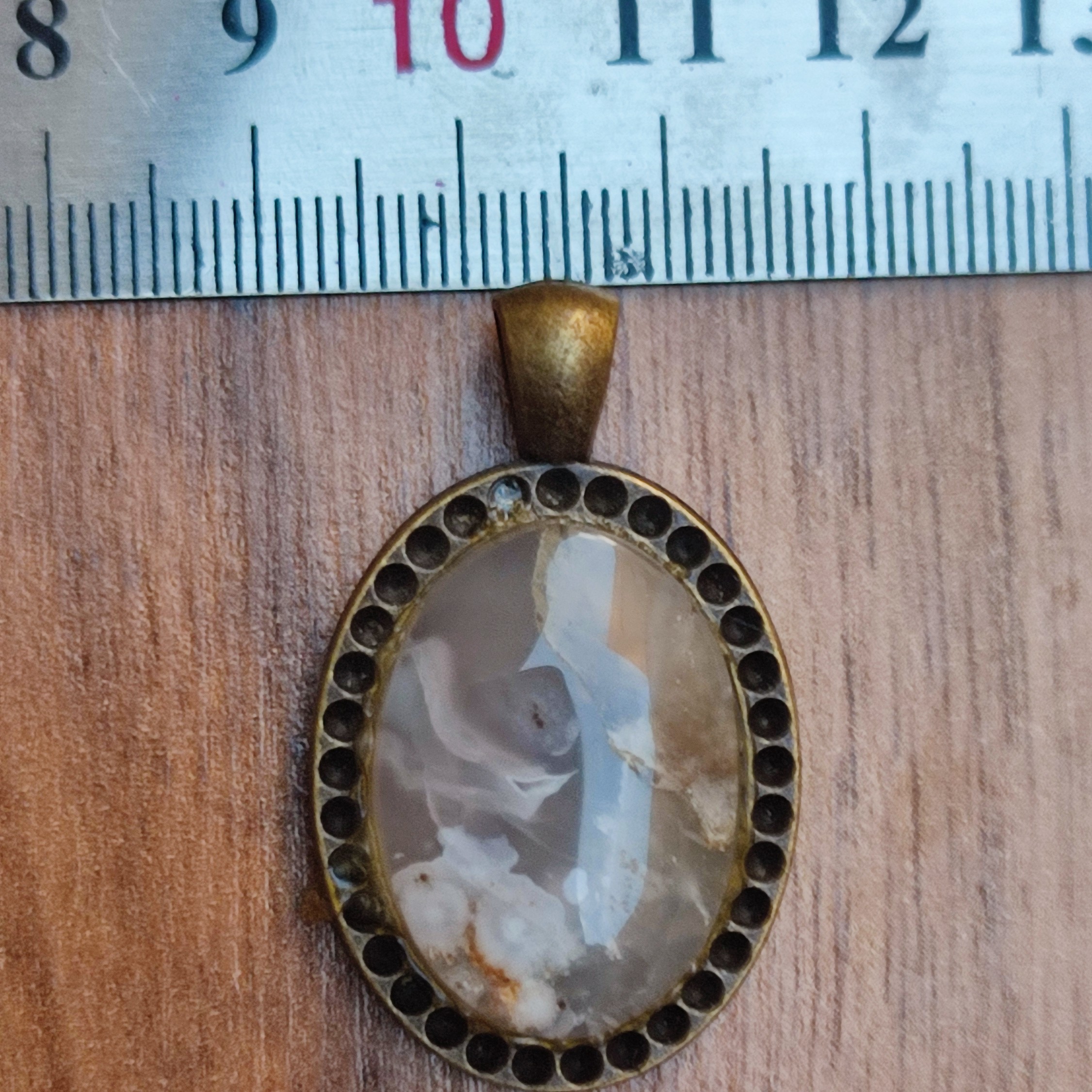 آویز عقیق جاسپر مدالی