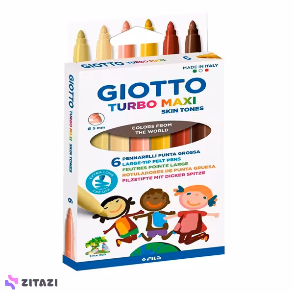 ماژیک 6 رنگ جیوتو Giotto مدل Turbo Maxi