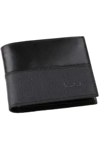 کیف پول مشکی مردانه گلدار Analin 22065S KRVT8690002222199 Pierre Cardin