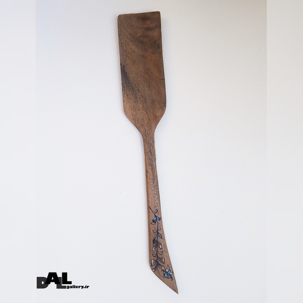 کفگیر بلند چوبی دست ساز با هنر نقاشی ( کف گیر چوبی)