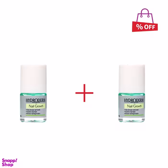 محلول محرک رشد ناخن هیدرودرم (Hydroderm) مدل Nail Growth مجموعه 2 عددی