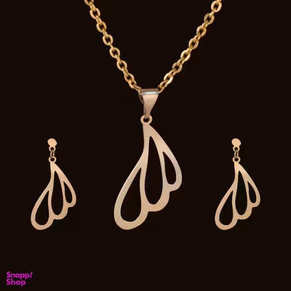 نیم ست طلا 18 عیار زنانه سانا گالری کد D10011