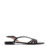 صندل مشکی زنانه ساندال مسطح 5FX سیاه Nine West