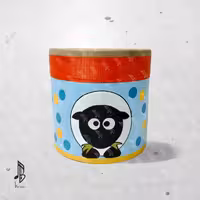 طبلک پلیمری زمینه آبی (بره ناقلا)