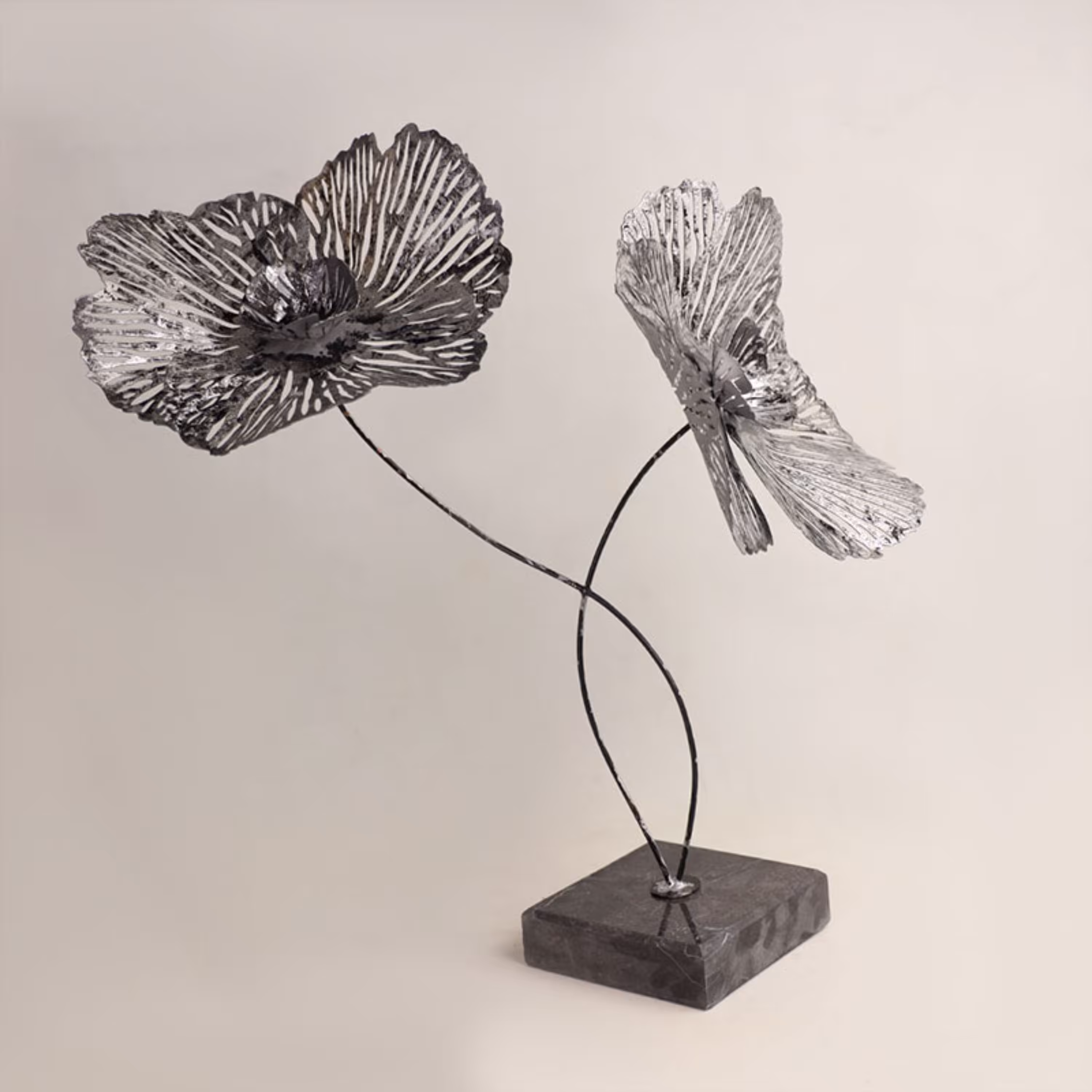 تندیس گل نقره ای کد1004