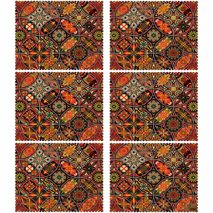 زیر بشقابی مستطیلی پارچه مخمل سایز 35 در 40 مدل U3-543 شرکت رنس