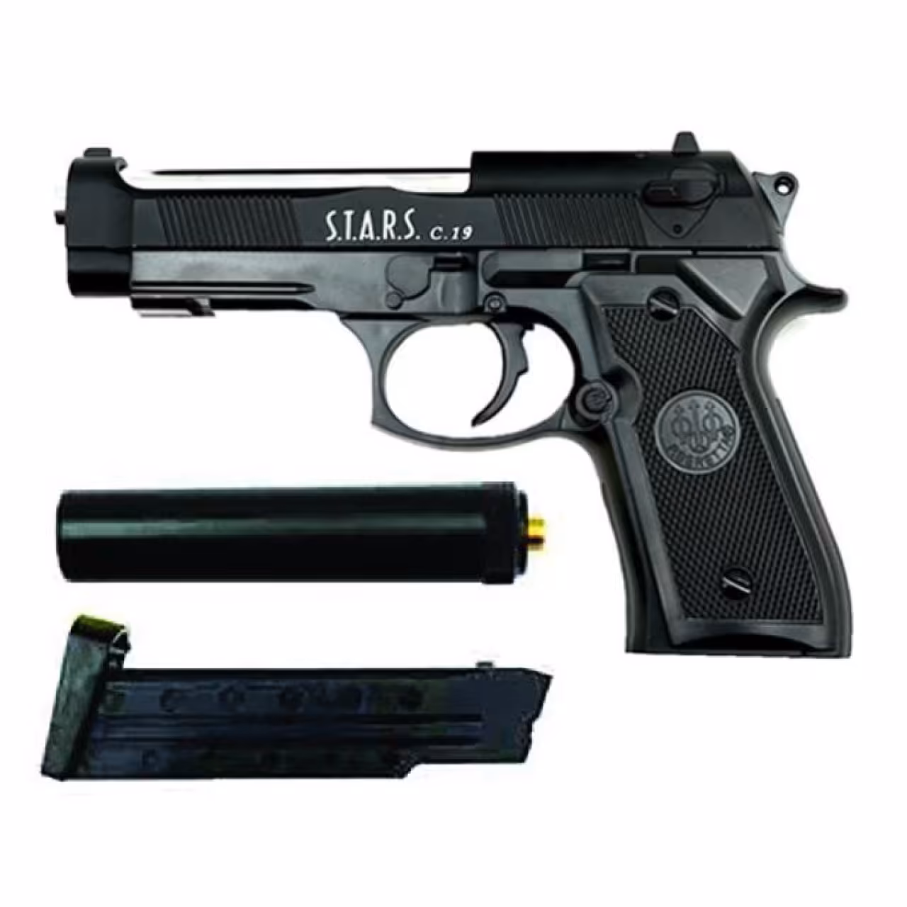 تفنگ فلزی ساچمه ای ایرسافت گان مدل  C.19 به همراه صدا خفه کن