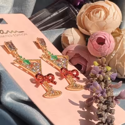 خرید گوشواره میخی گوشواره مجلسی جدید برای کادو تولد و کادو ولنتاین