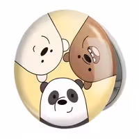 آینه جیبی خندالو طرح انیمیشن سه خرس کله پوک مدل تاشو کد 27628