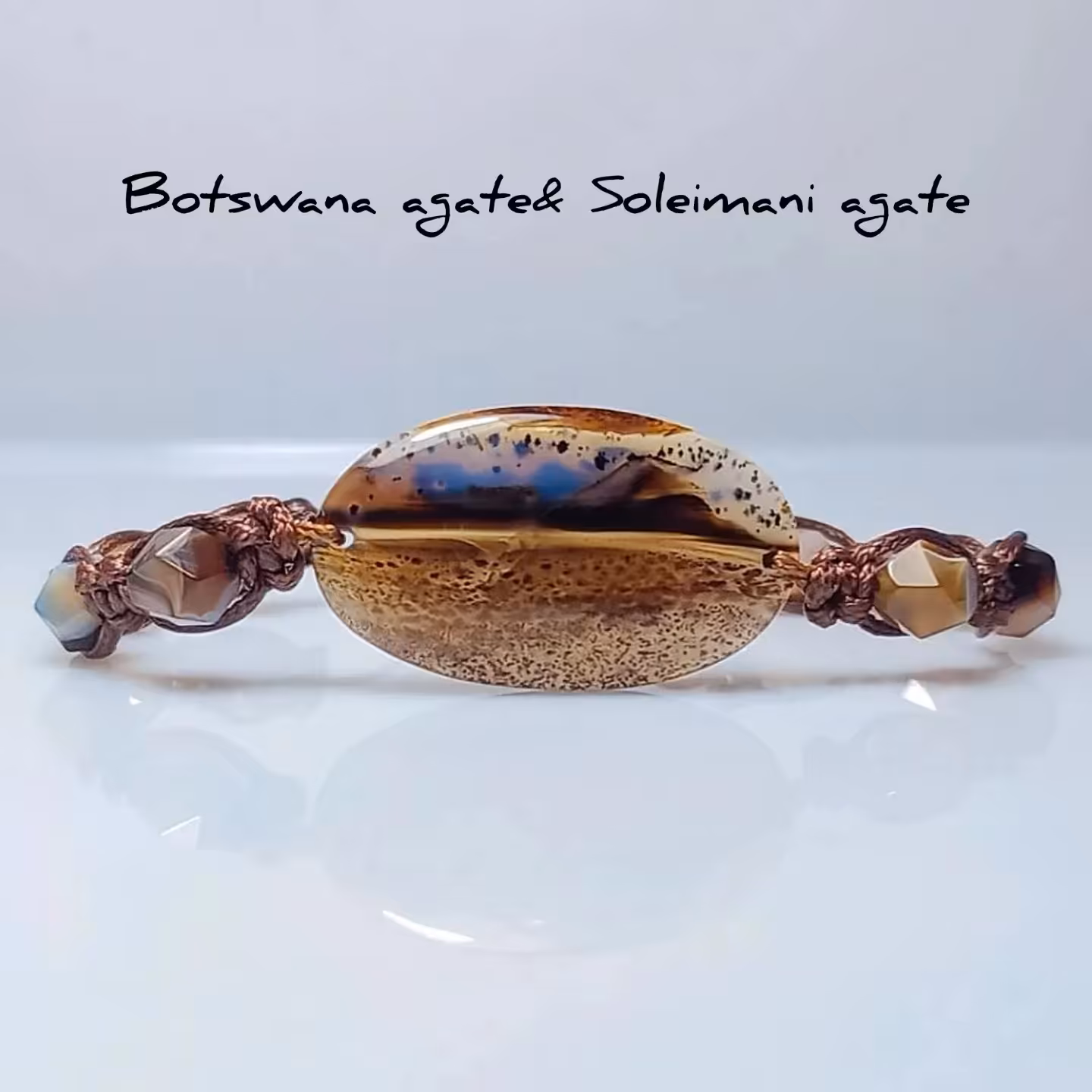 دستبند عقیق بوتسوانا و عقیق سلیمانی