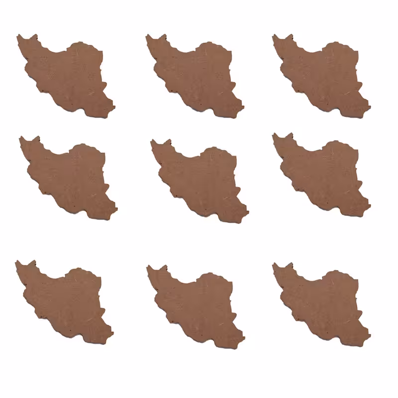 اسلایس چوبی مدل نقشه ایران کد 10 مجموعه 9 عددی