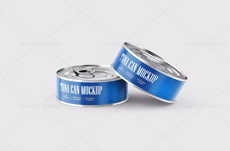 موکاپ تن ماهی لایه باز | گرافیک با طعم تربچه