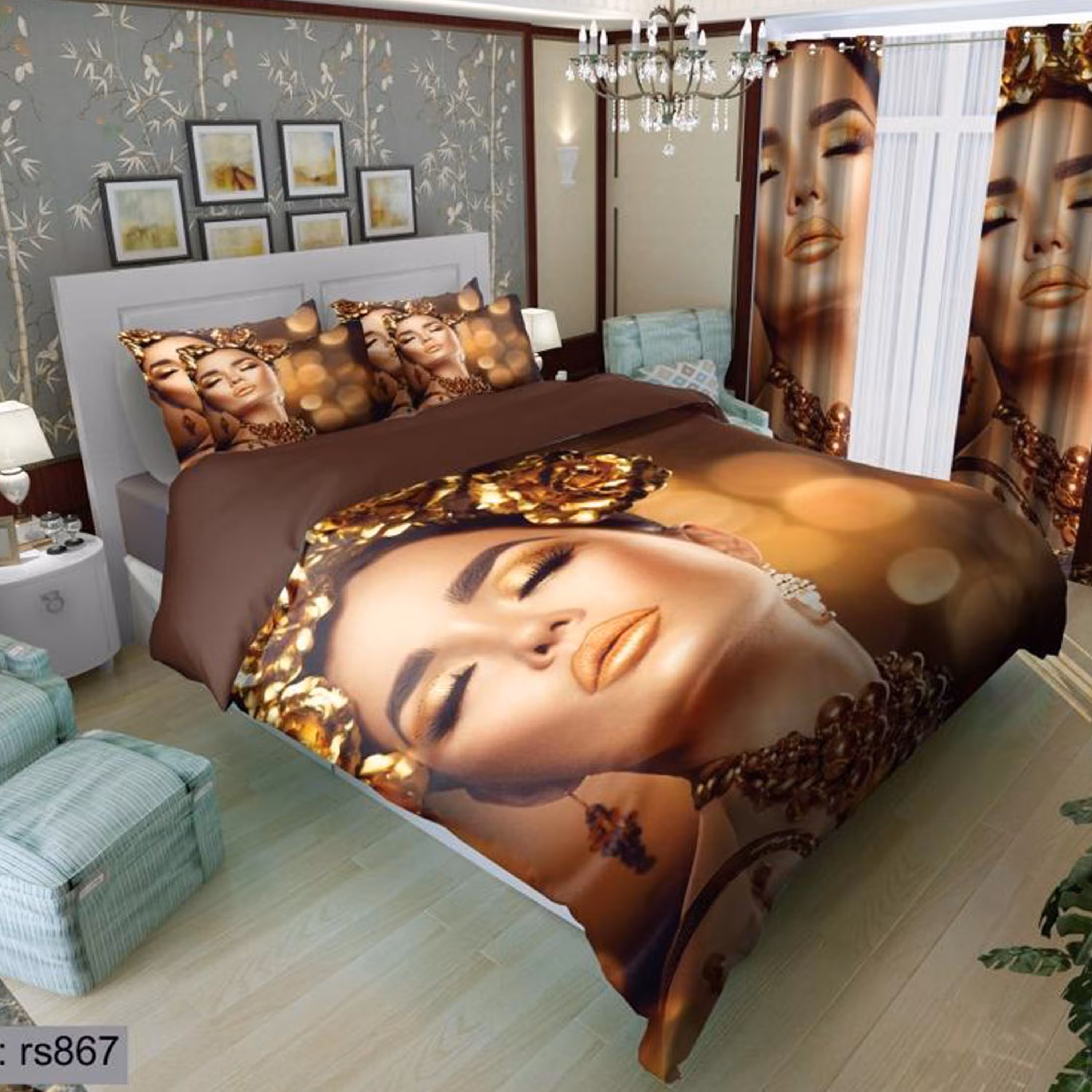 سرویس روتختی 2 نفره تنسل چاپی برندترک لند(Turk Land) rs 867