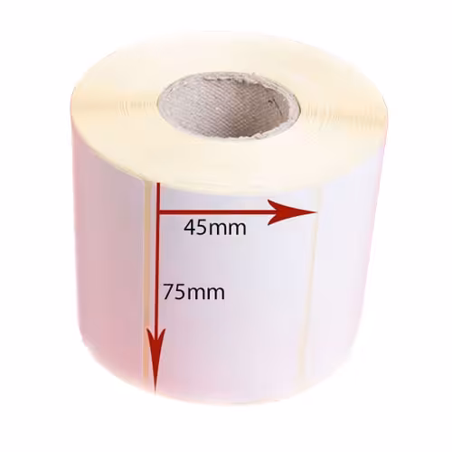 لیبل کاغذی 75*45 رول 2000 عددی