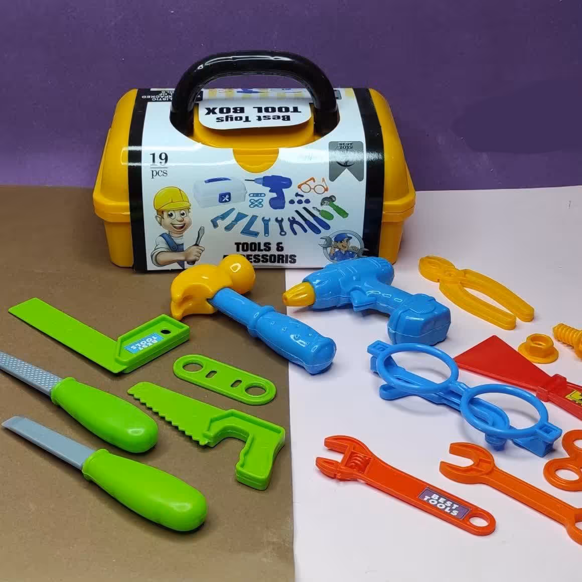 اسباب بازی مجموعه ابزار فانتزی جعبه دار