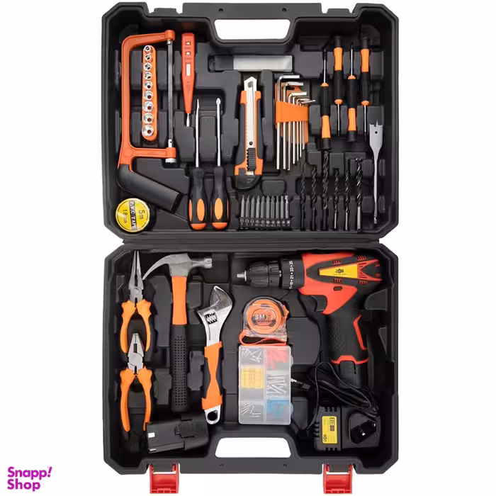 مجموعه 110 عددی دریل پیچ گوشتی شارژی جاب مدل JBC-5000l/S2