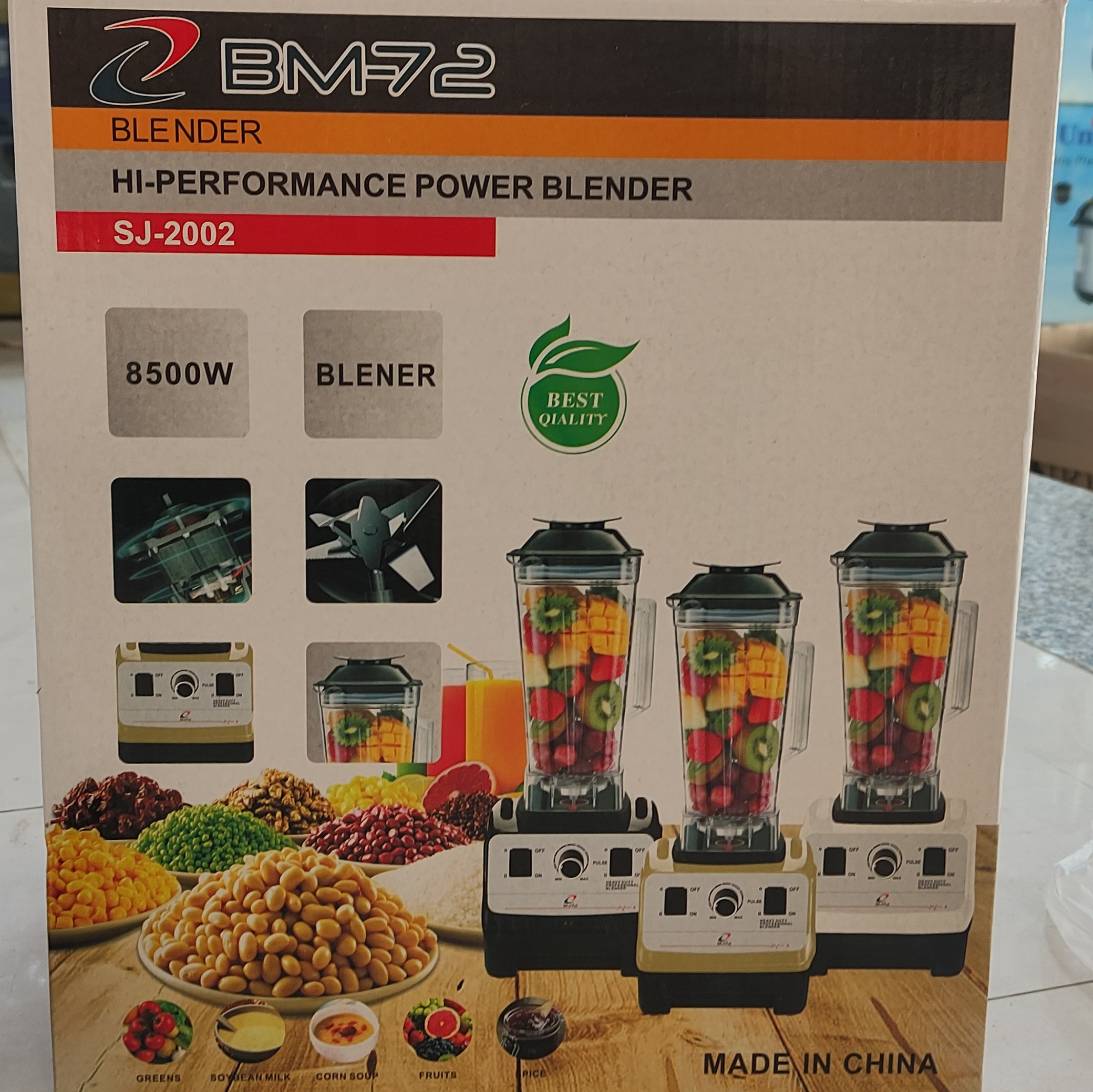 مخلوط کن BM72 موتور گیربکسی 8500 وات تیغه فولادی