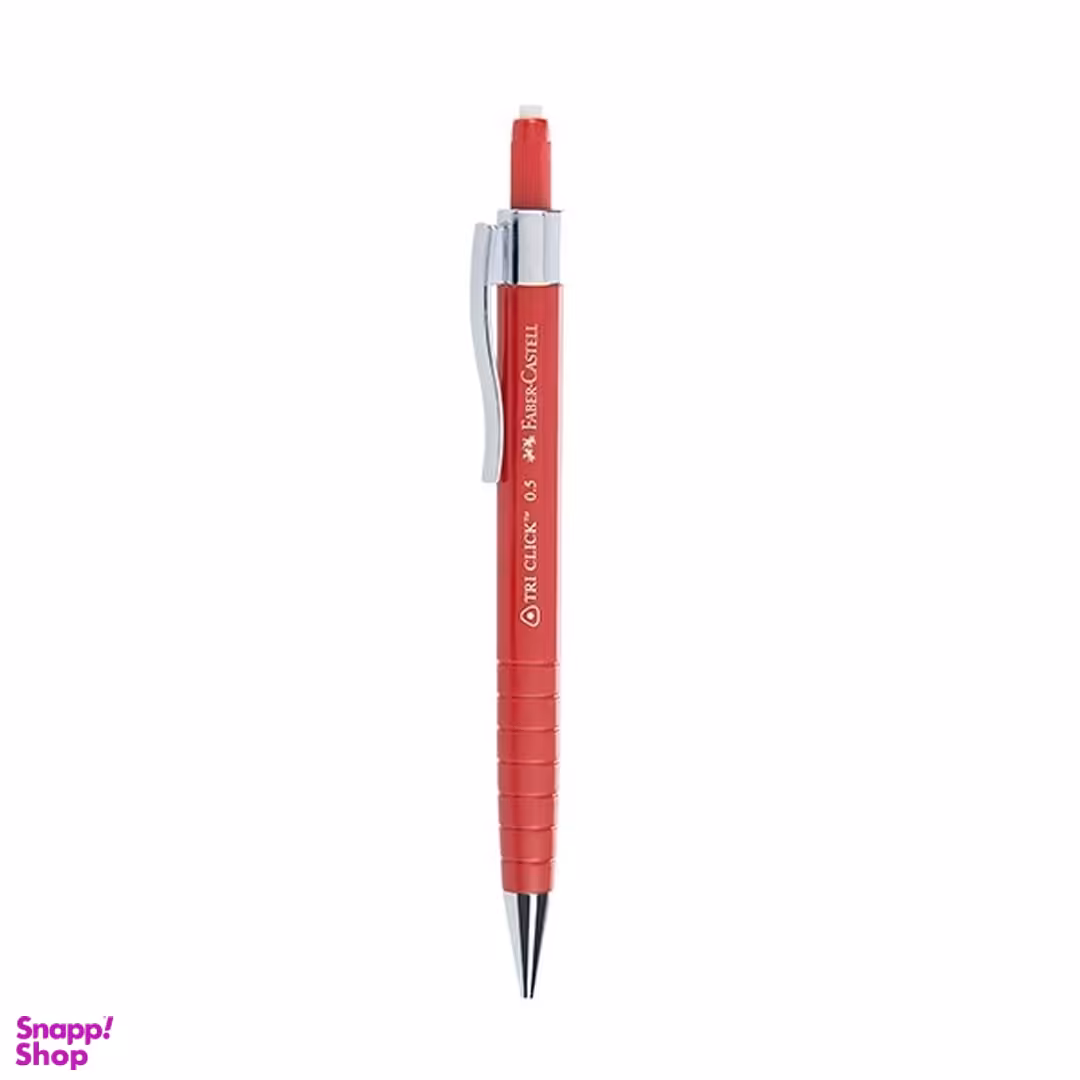 اتود 0.5 میلی متر‏ فابرکستل مدل Tri Click رنگ قرمز