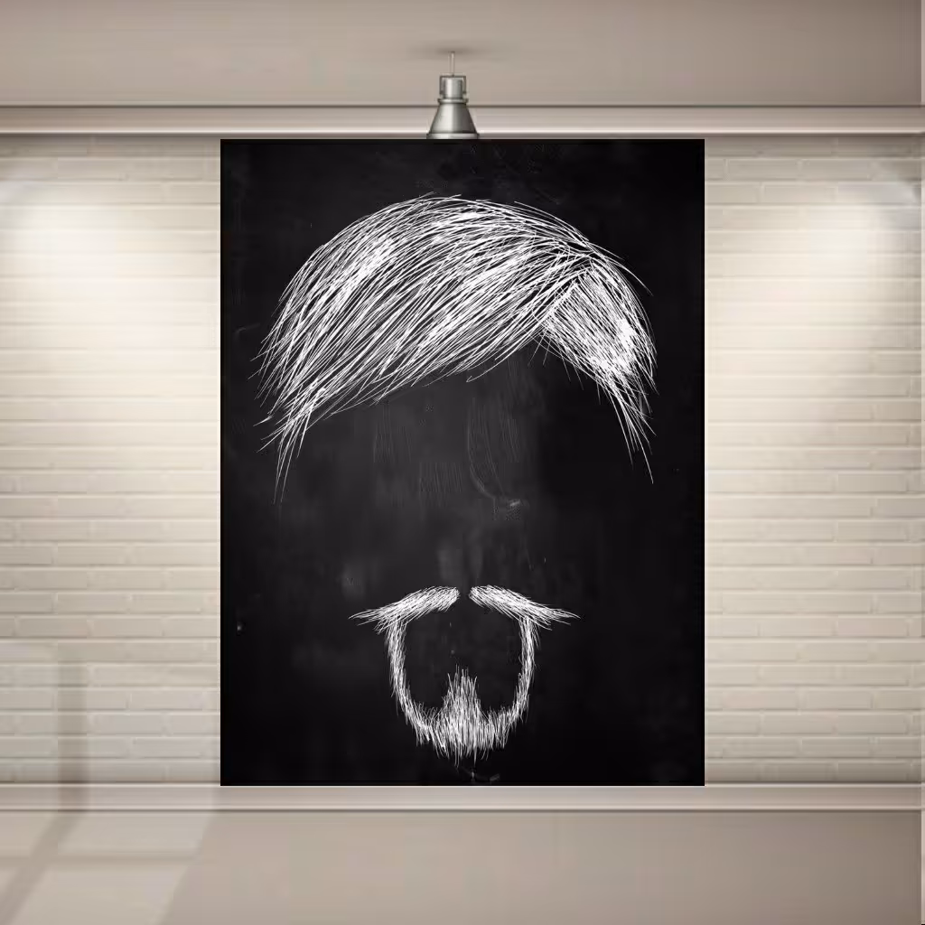 تابلو بوم  طرح آرایشگاه مردانه مدل 182