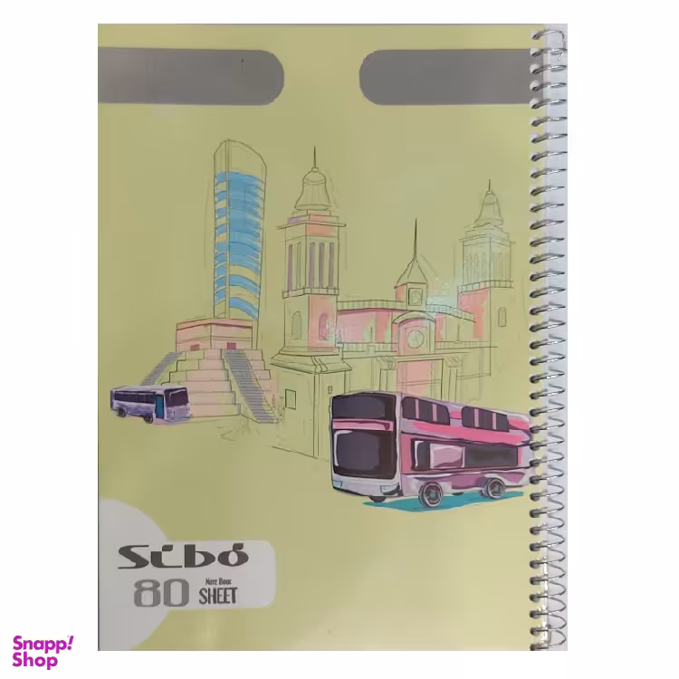 دفتر مشق 80 برگ سیبو (Sibo) مدل اتوبوس