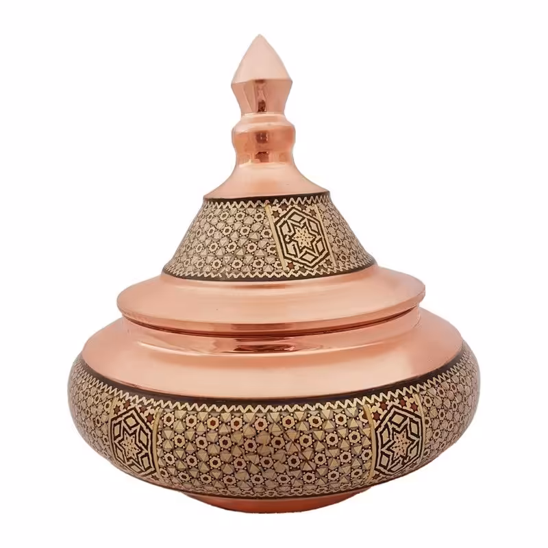 قندان سفینه ای خاتم ممتاز اعلاء سایز متوسط