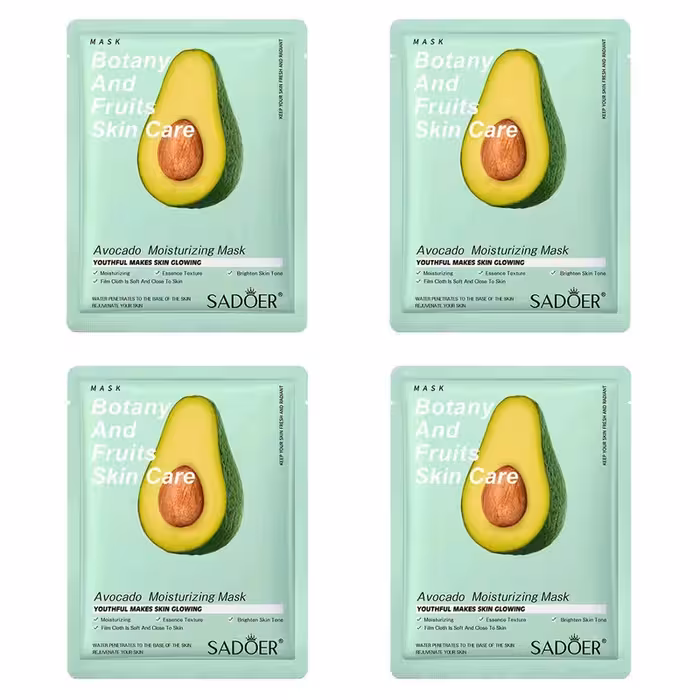 ماسک صورت سادور مدل آووکادو وزن 25 گرم مجموعه 4 عددی