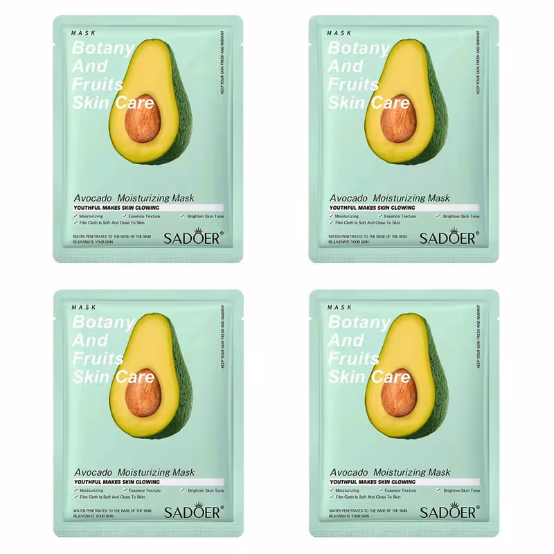 ماسک صورت سادور مدل آووکادو وزن 25 گرم مجموعه 4 عددی