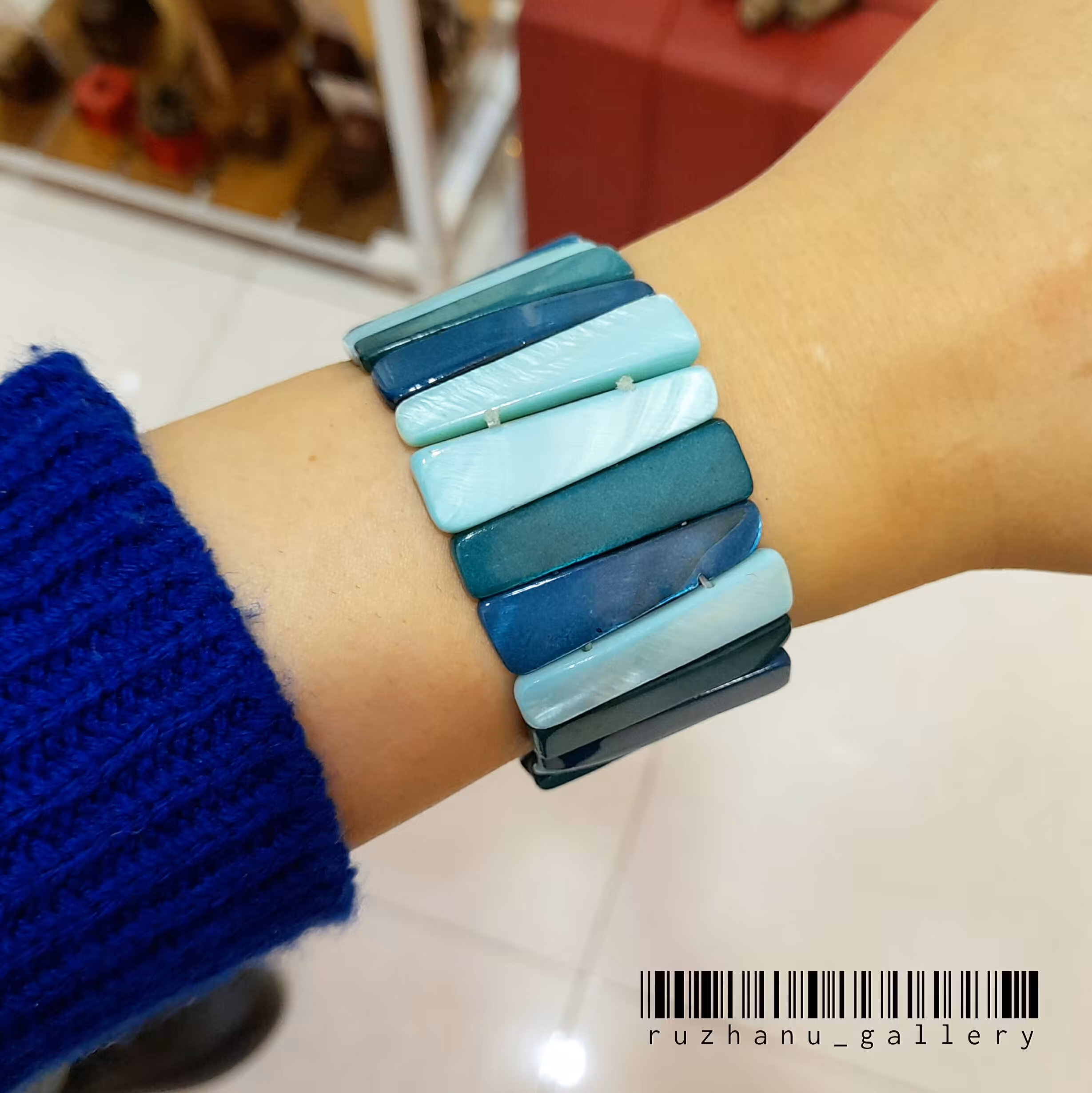 دستبند کشی دو لایه قابل شستشو رنگ فیروزه ای سبز تحت لیسانس اروپا 