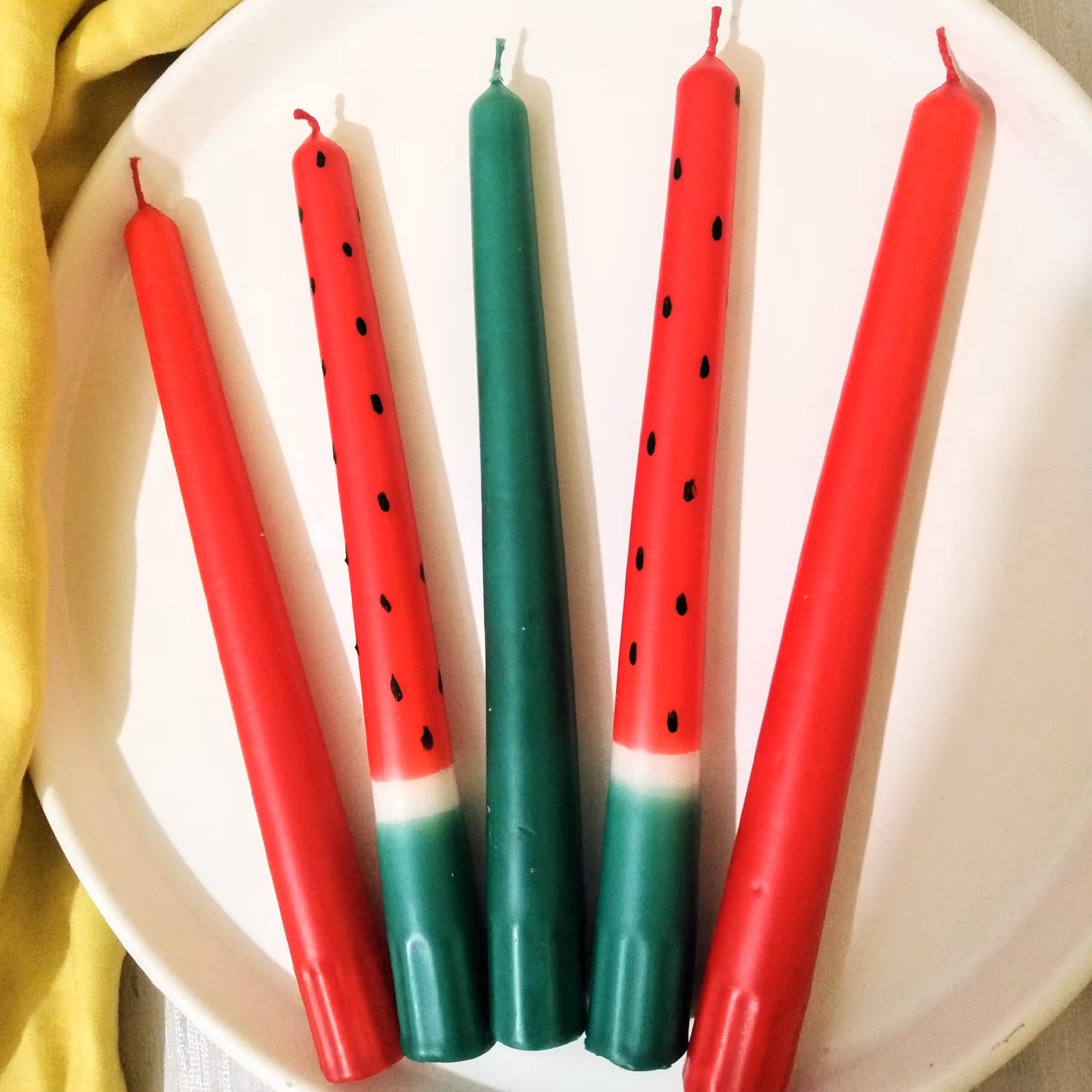 شمع قلمی یلدا هندوانه ای