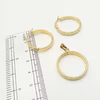 نیم ست استیل طلایی طرح حلقه ای