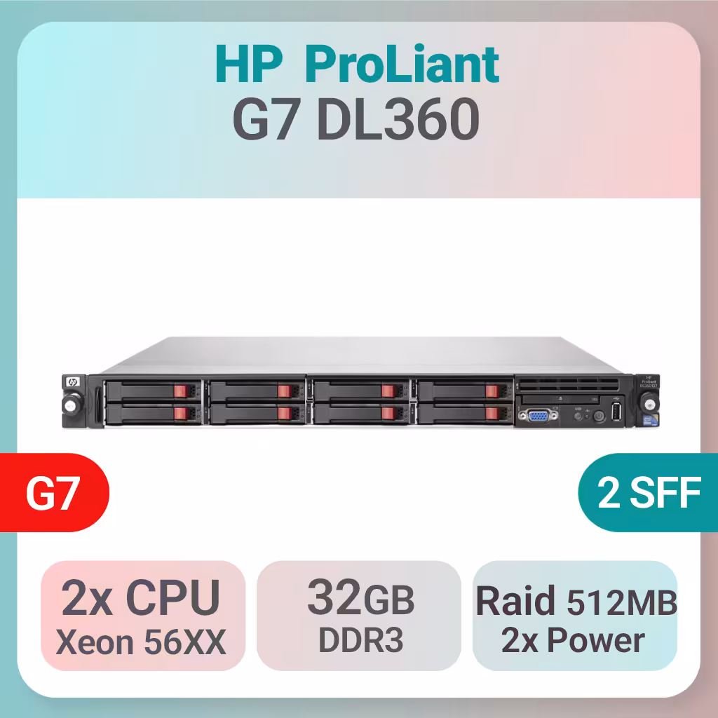 سرور استوک HP ProLiant DL360 G7 کانفیگ B