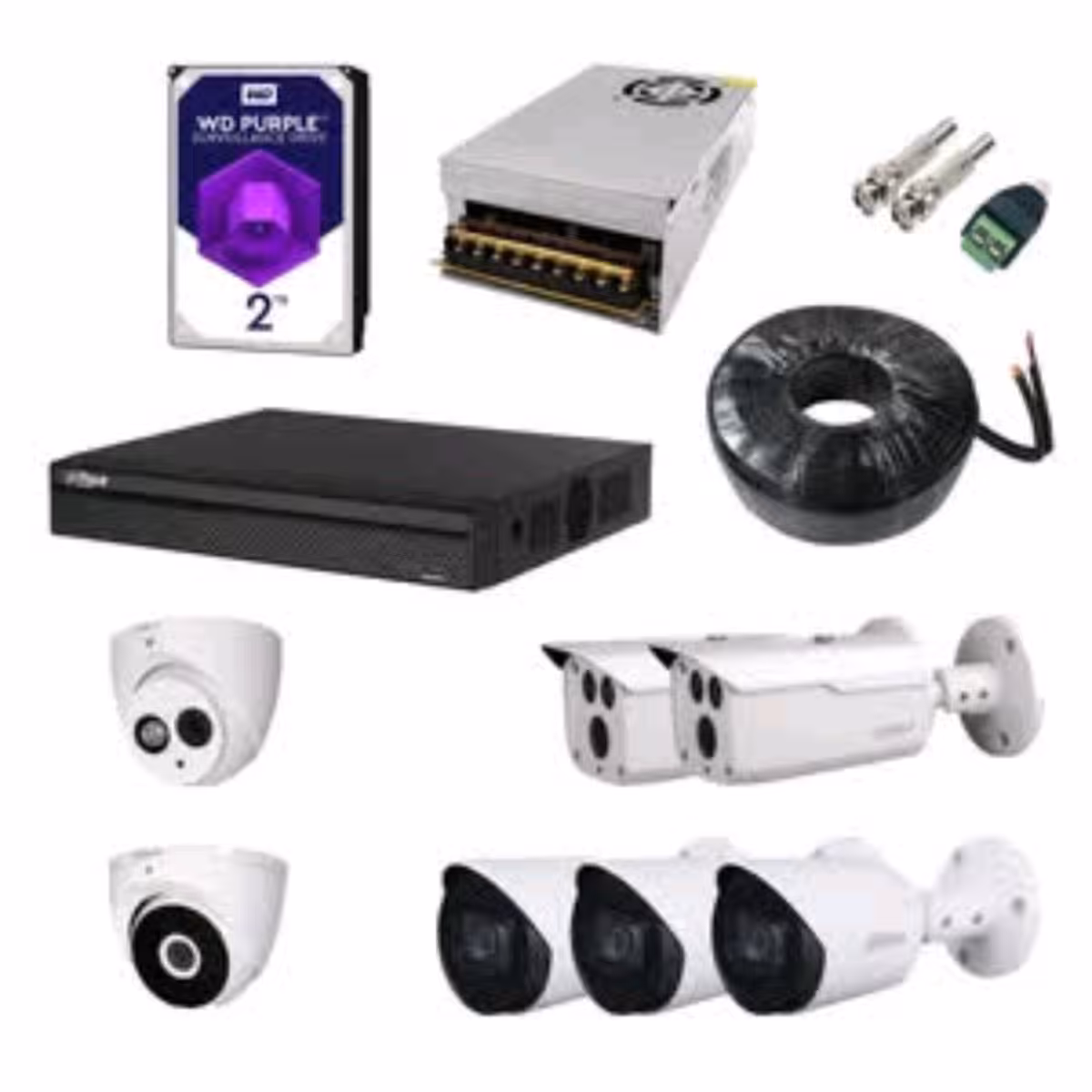 پکیج 7 دوربین 2مگاپیکسل داهوا با کیفیت عالی و قیمت استثنایی