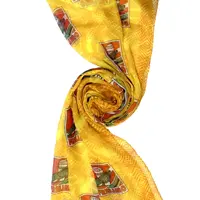 شال نخی بچگانه طرح دار اندازه 65 در 120 سانتیمتر 