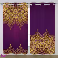 پرده مخمل رنس مدل C33-50253 ارتفاع 290 سانتی متر