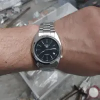 ساعت سیکو 5 مردانه نقره ای صفحه مشکی