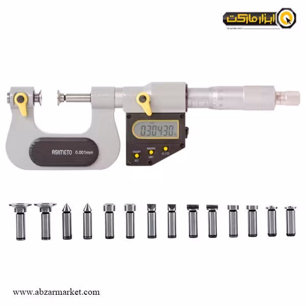 میکرومتر یونیورسال دیجیتال آسیمتو 100-75 خارج سر تعویض شو مدل 0-04-146