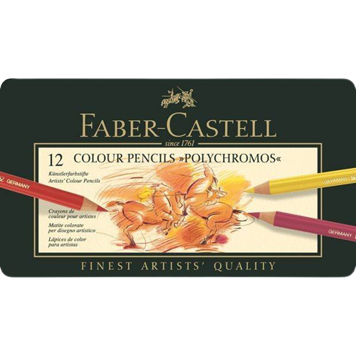 مداد رنگی 12 رنگ فابرکاستل پلی کروم Polychromos