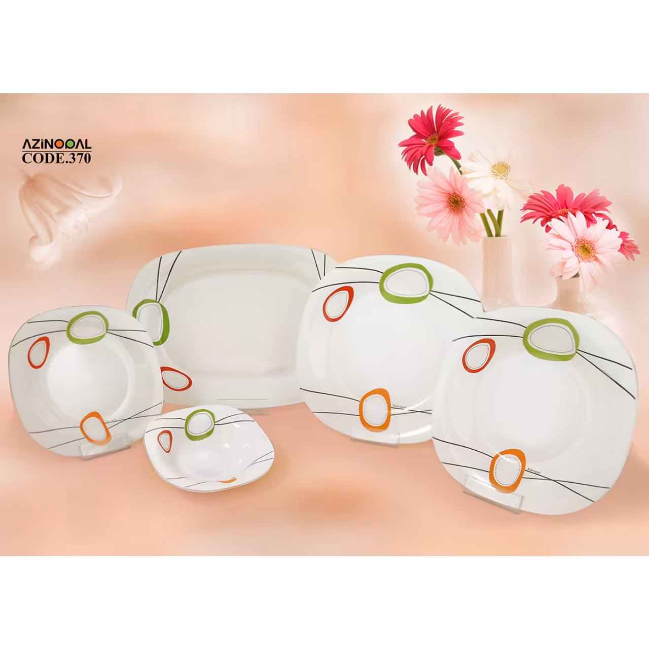 سرویس غذاخوری 25 پارچه آذین اوپال کد 370