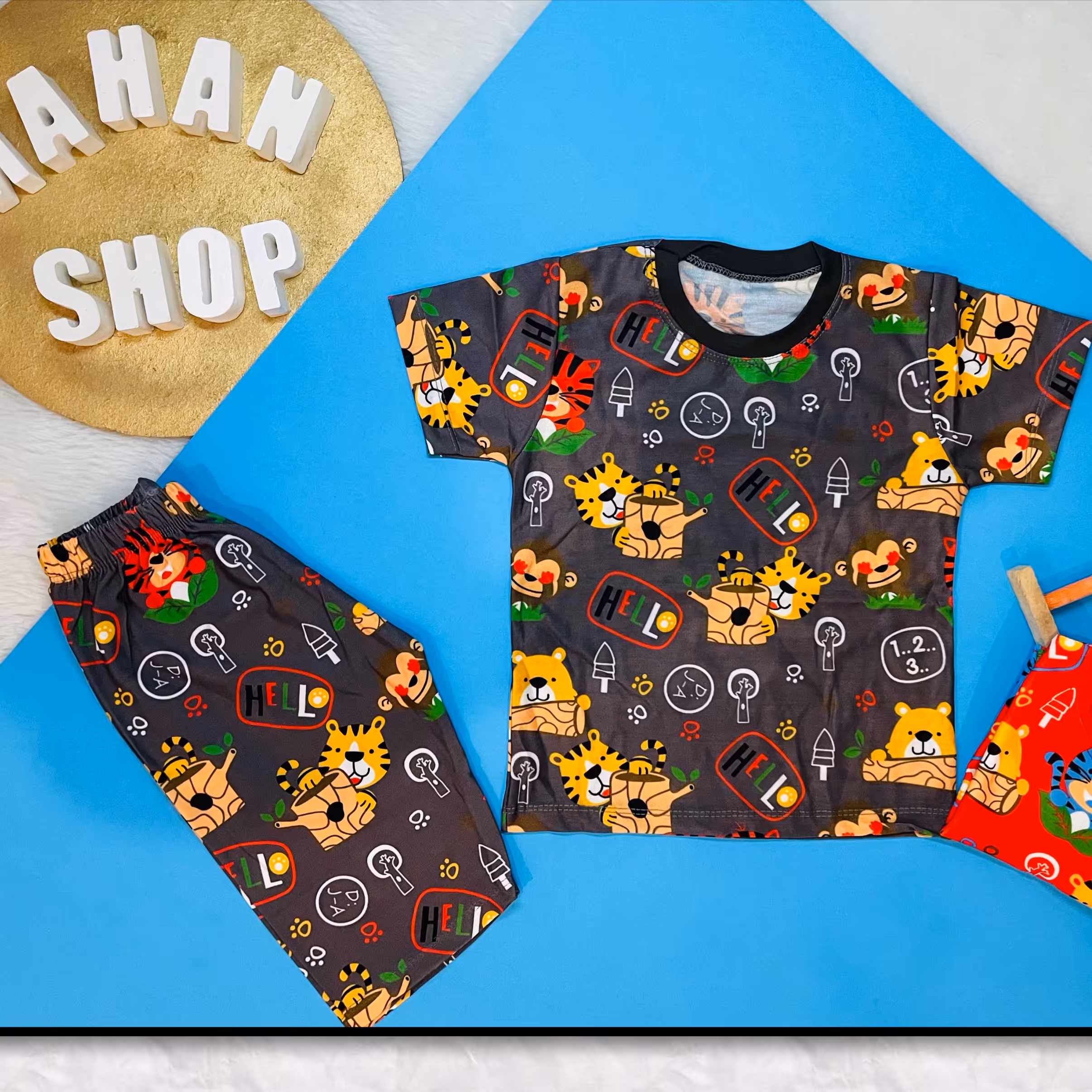 تیشرت شلوارک چاپی اسپورت بچگانه سایز  40