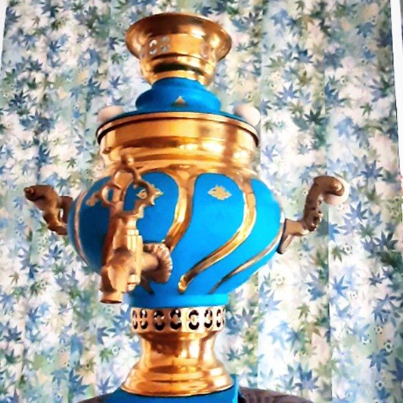 سماور زغالی برنجی 3 لیتر