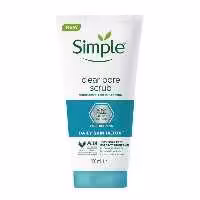 اسکراب پاک کننده منافذ سیمپل Simple مدل Clear Pore حجم 150 میل | مناسب پوست چرب