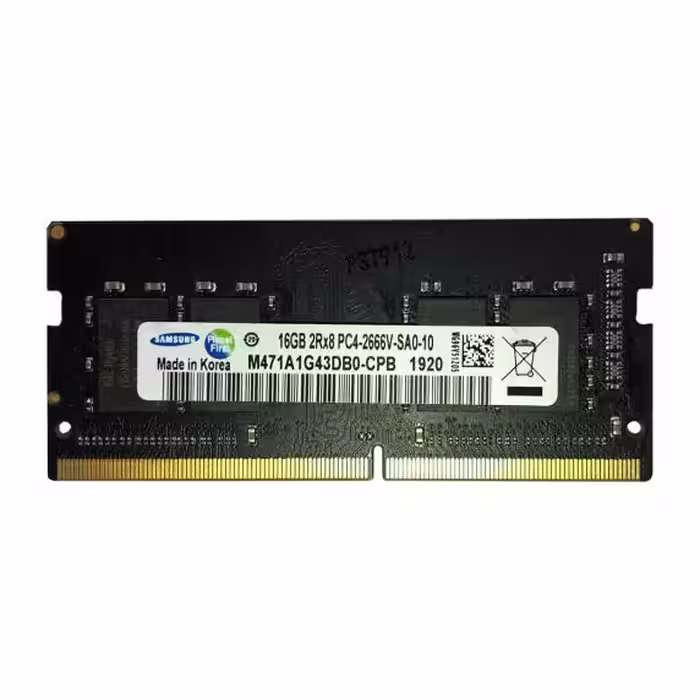 رم لپ تاپ DDR4 2 کاناله 2666 مگاهرتز CL15 سامسونگ مدل PC4 ظرفیت 16 گیگابایت