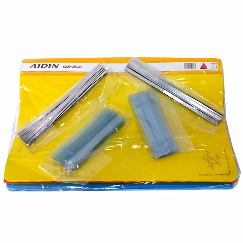 خرید پوشه پلاستیکی فنردار آیدین سایز A4 بسته 100 عددی رنگ جور