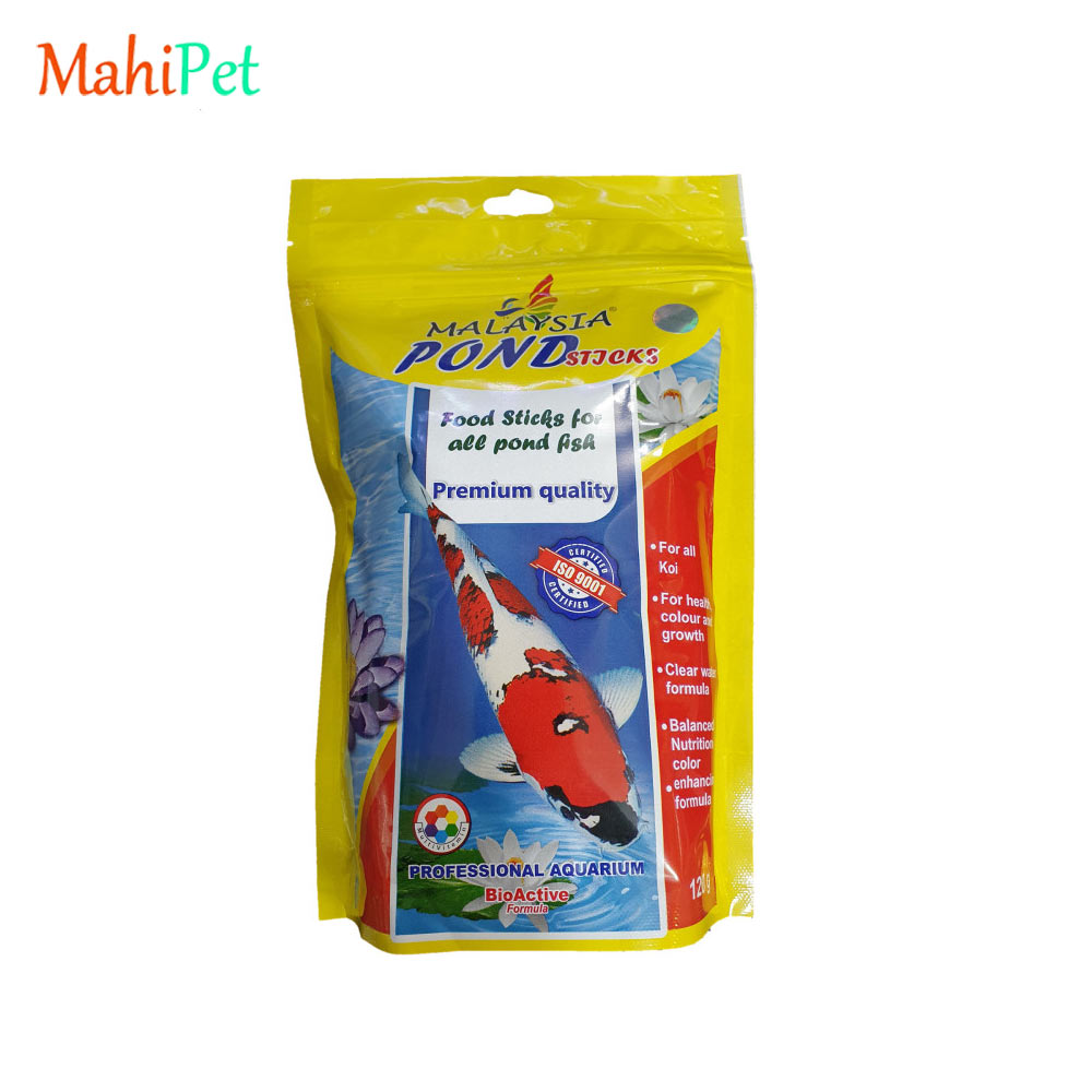 غذای ماهی مالزی کوی POND stieks وزن 100 گرم