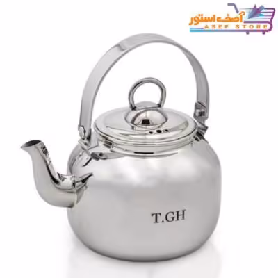 کتری استیل قیطاسی کف چدن 1/5 لیتری