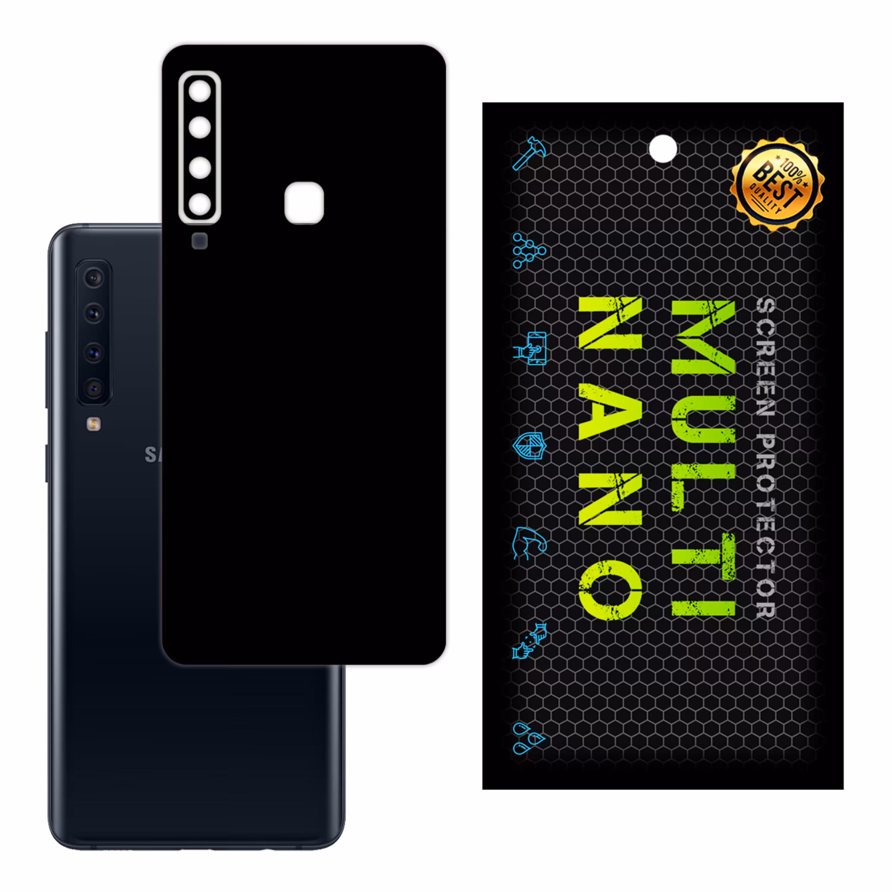 برچسب پوششی MultiNano مدل X-F1M-Black برای پشت  مویایل سامسونگ  A9 2018 