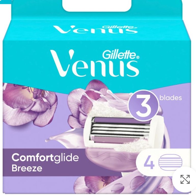 تیغ یدک ژیلت ونوس مدل Comfort Glide Breeze بسته 4 عددی